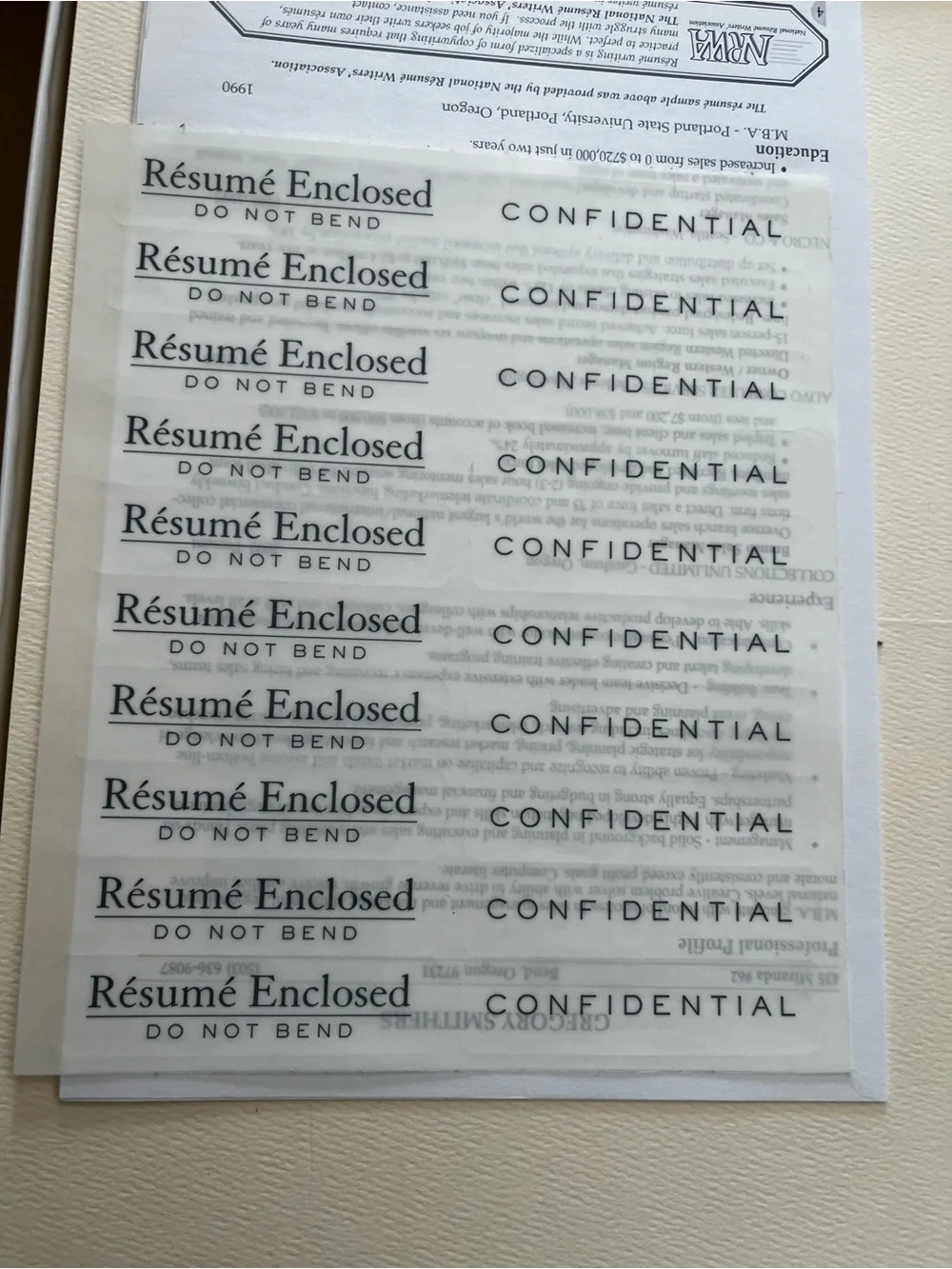 Ivory Résumé Paper - 32 lb, 100% Cotton